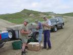 Collecting ammonites from the Pierre Shale