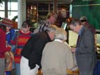 Dr. William Orr (right) identifying fossils