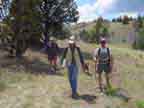 Steven, Robert, and Skip walking to the Bridge Creek Flora site