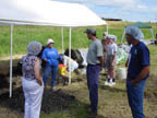 Dr. Allison Stenger giving overview of dig