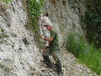 Steve and Tim investigating the bluff