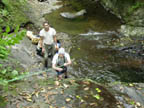 Climbing up Steve Falls