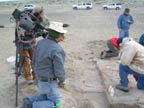 OFG filming the horse fossil remains