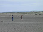 Bruce and Steven gridding off the Iron Stain Sand Layer